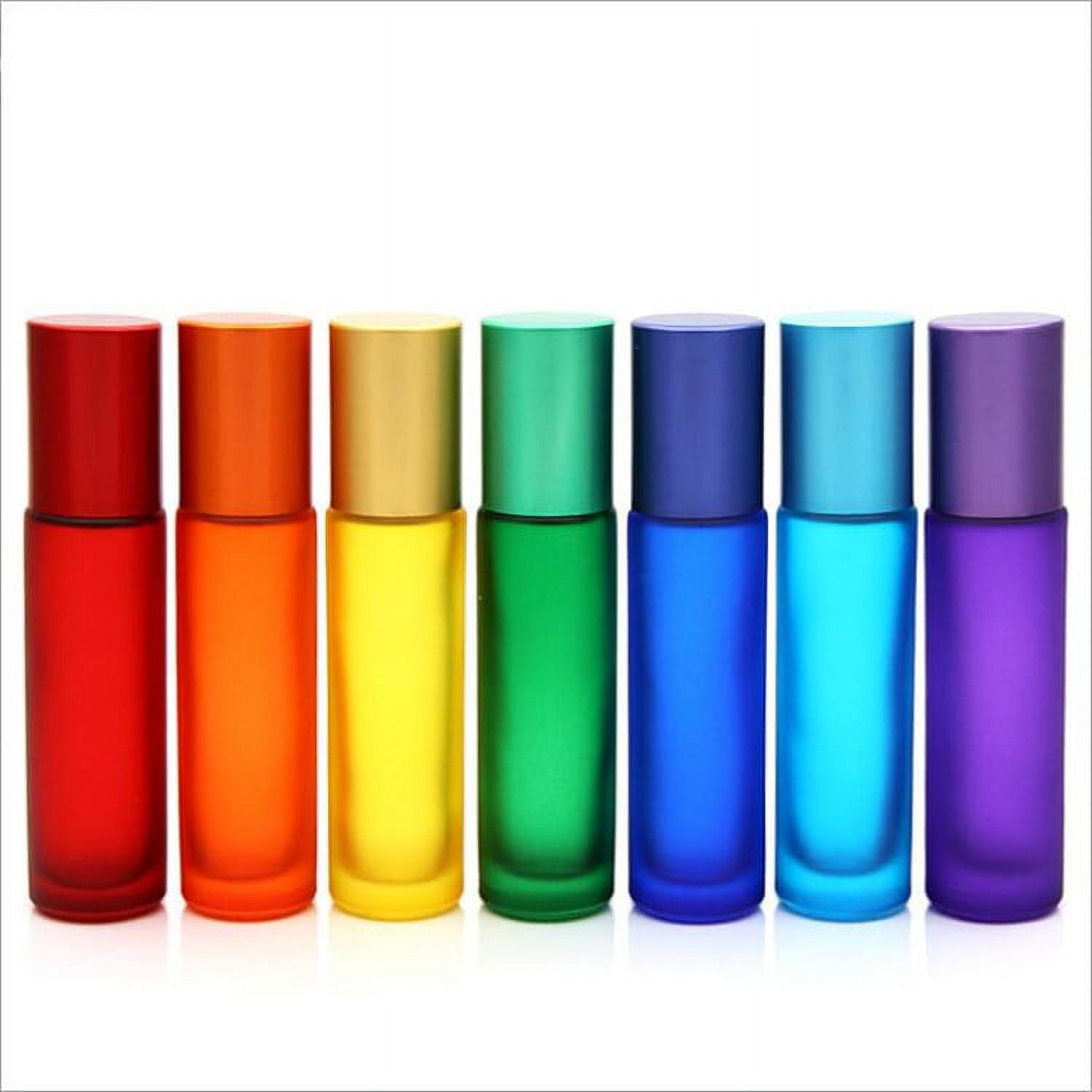 10Ml Essential Oils Roller Bottles, Empty Colorful Frosted Glass Roll on Bottles  Refillable Travel Bottles with 1 Opener & 1 Dropper, Perfect for  Aromatherapy, Fragrance, Perfume（7pcs-7 COLOURS） 