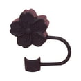 thumbnail image 1 of 10Mm Cherry Blossom Silicone Straw Cover Cap Cute 3D Flower Straw Tip Topper Reusable Dust Proof Straw Lid For Home Outdoor(Black-4.5Cm), 1 of 3