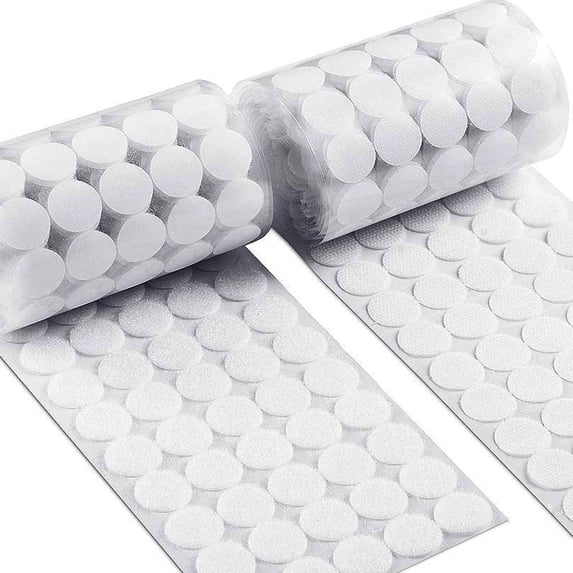 10Mm Hook And Loop Self Adhesive Round Patches, 250 Pairs White Hook And Loop Dots, Self-Stick Hook And Loop Fasteners For Crafts, Home, Office, Organization And Quick Fixes