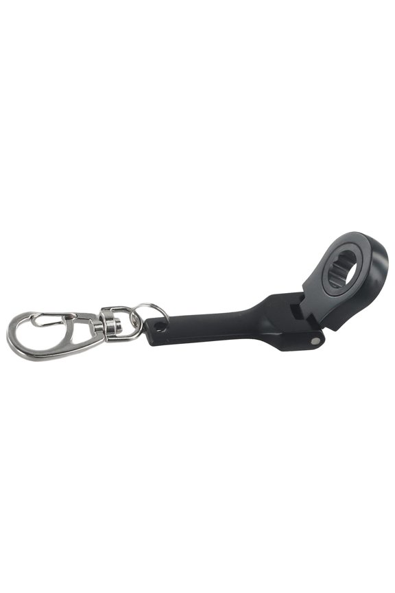 10Mm Ratchet Wrench Small Key Chain Ring Portable Wrench 180 Degree Rotatable Wrench Tools Hand Tools Black Fangkenuo
