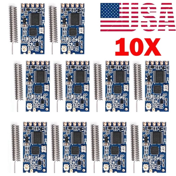 10PACK 433Mhz HC-12 SI4463 Wireless Serial Port Module 1000m Replace Bluetooth