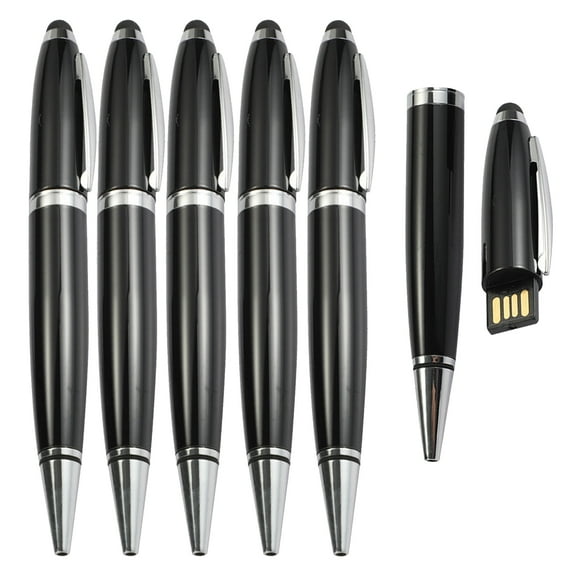 10PACK 512MB black metal pen mobile touch USB flash drive pen, multifunctional ballpoint pen