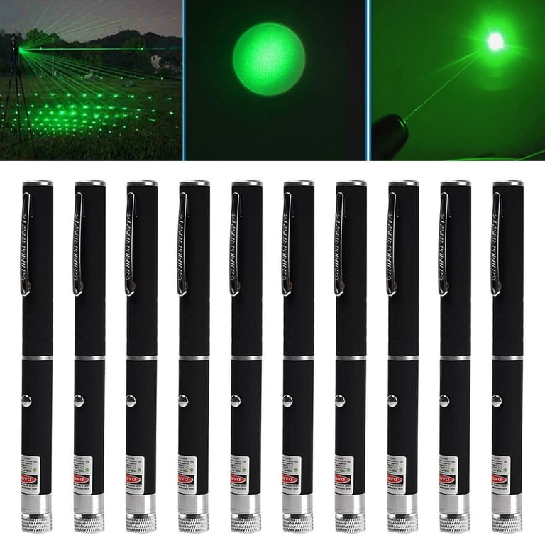 10PACK 532nm Green 2in1 Laser Pointer Pen Visible Beam Light Lazer