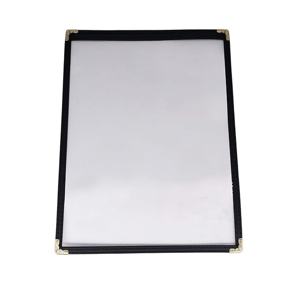 10PACK -8 1/2" x 11" Single Pocket Menu Cover -Black -Two Viewing Surfaces