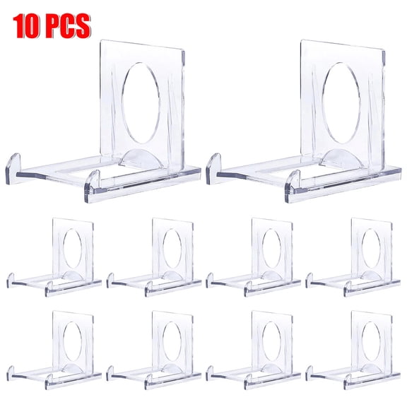 10PACK Adjustable Acrylic Stands Display Rack for Photos Crafts Collection Home Office Desktop Storage