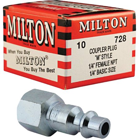 10PACK Milton M-Style 1/4\" Female NPT Plug (10-Pack)