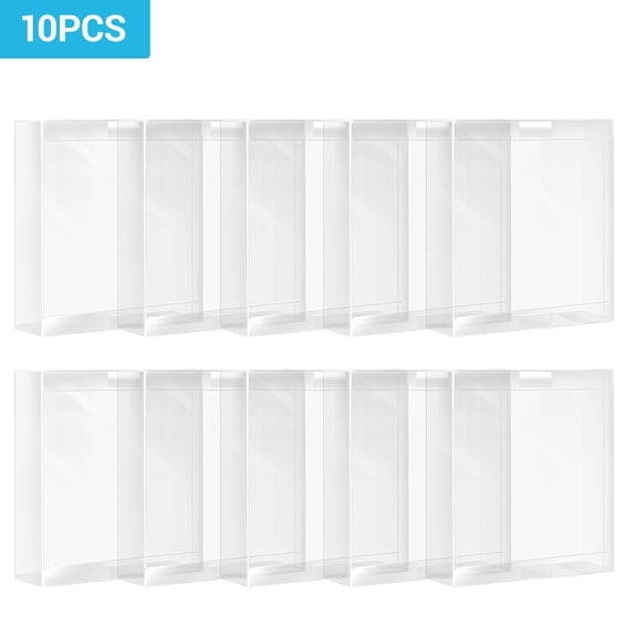 10PACK Plastic Protector Case Fit For Nintendo NES Game Cartridge Clear Display Box