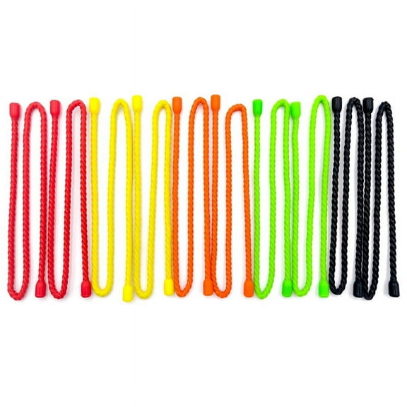 10PC 18Inch Silicone Cable Ties-Reusable Twist Ties Bendable for Bundling Holding,Cord Tie Indoor Outdoor