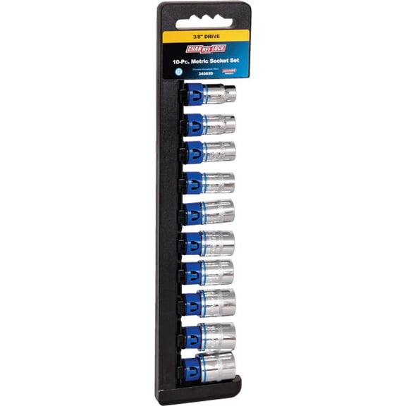 Channellock Products Metric 3/8" Drive 12-Point Shallow Socket Set (10-Piece)