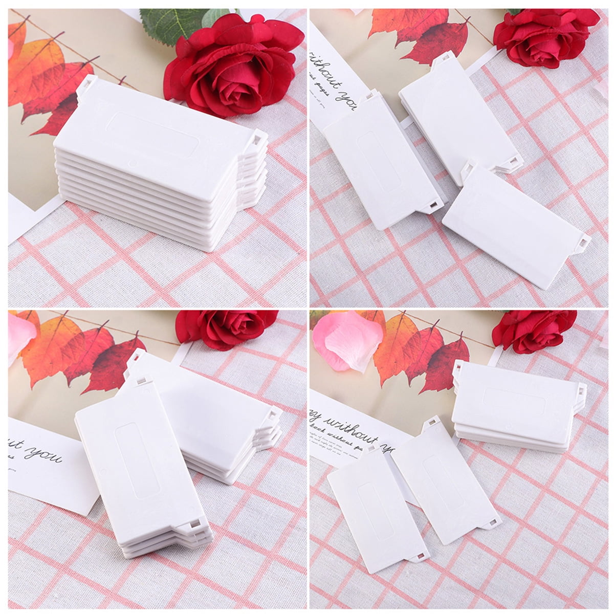 10PC 89MM Vertical Blind White Bottom Weights Slats Portable Plastic ...