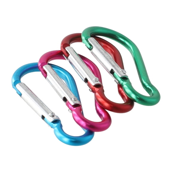 10PC Aluminium Alloy Safety Buckle Climbing Hook Camping Hiking Outdoor Tool