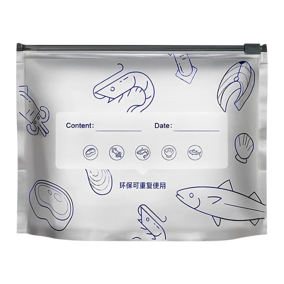10PC Aluminum Foil Storage Bags Resealable Food Grade Ziplock Bags for Refrigerator Freezer Reusable Airtight Food Storage Pouches
