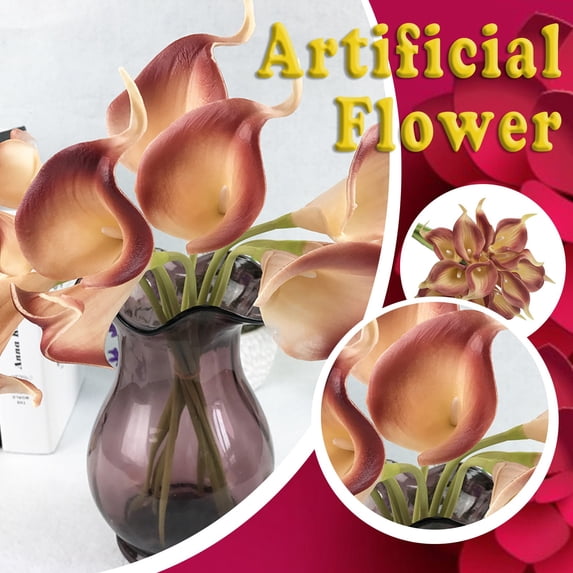 10PC Artificial Flower Latex Real Bridal Wedding Bouquet Home Decoration