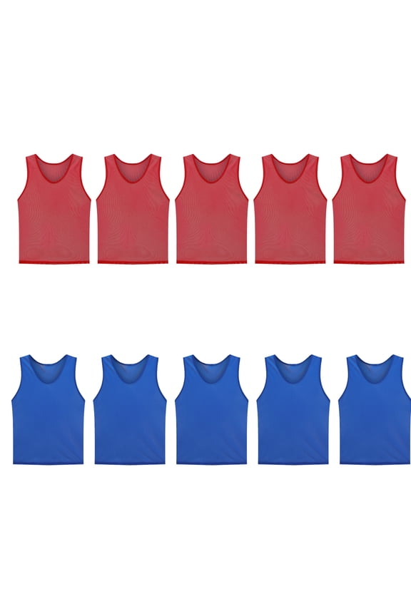 10PC Athletic Vest Tops Lightweight Mesh for Group Sports Kids/Adults Quick Dry Tear-Resistant