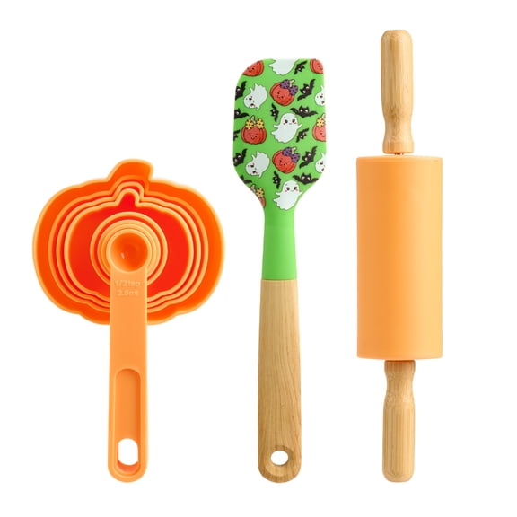 Way To Celebrate 10-Piece Baking Set, Orange, Green