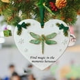 thumbnail image 1 of 10PC Blossoming Hope Heart Shape Card - Love and Courage, Floral Holiday Encouragement Greeting Card Christmas Tree Ornaments Inspirational Message Keepsake Gift for Friends and Family（Dragonfly）, 1 of 7