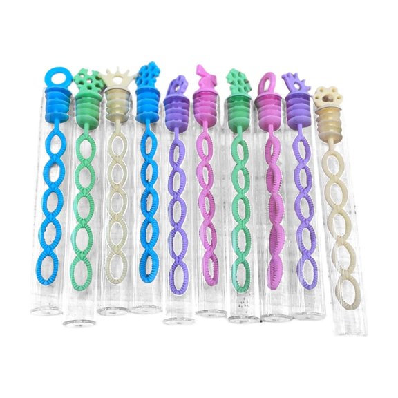10PC Bubble Wands Bulk, Bubble Blower for Adult Teens，Portable Handheld Bubble Sticks with Non-Leak Design, Safe Solution Refill for Summer Party Favors Indoor Outdoor Holiday Decor