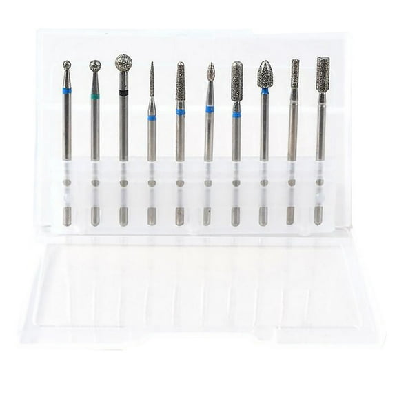 10PC Carbide Nail Drill Bit Gel Remove Polishing Nail Polish Tool