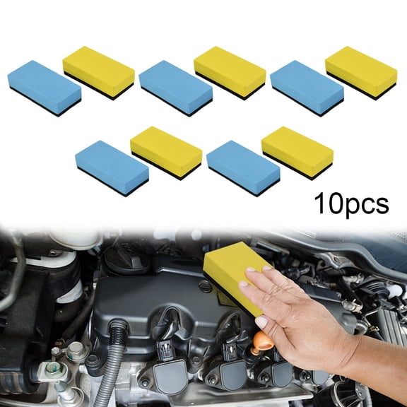 10PC Ceramic Coating Applicator Pads Soft Microfiber Wax Applicator Pads