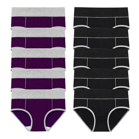 10PC Cotton Period Underwear for Women Heavy Flow, High Absorbency Leakproof Panties Postpartum Menstrual Incontinence Underwear