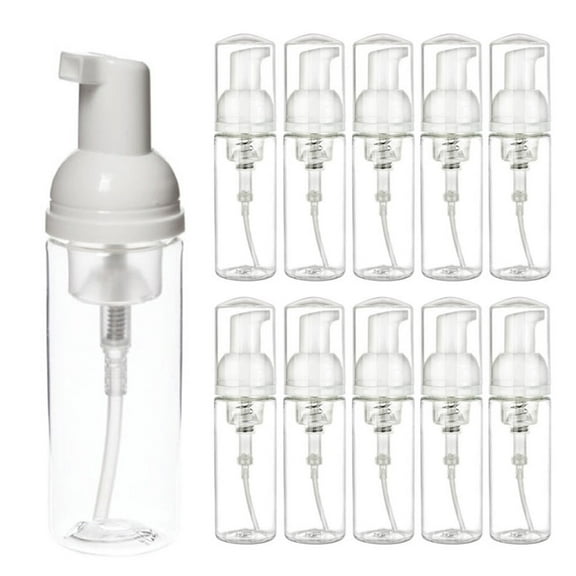 10PC Dispenser Soap Foam Foaming Pump Bottle 1.7oz 50ml Clear Plastic Travel New