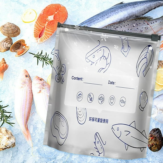 10PC Food-Grade Aluminum Foil Sealing Bags Refrigerator And Freezer Ziplock Bags For Food Storage