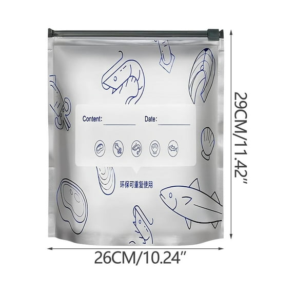 10PC Food-Grade Aluminum Foil Sealing Bags Refrigerator And Freezer Ziplock Bags For Food Storage