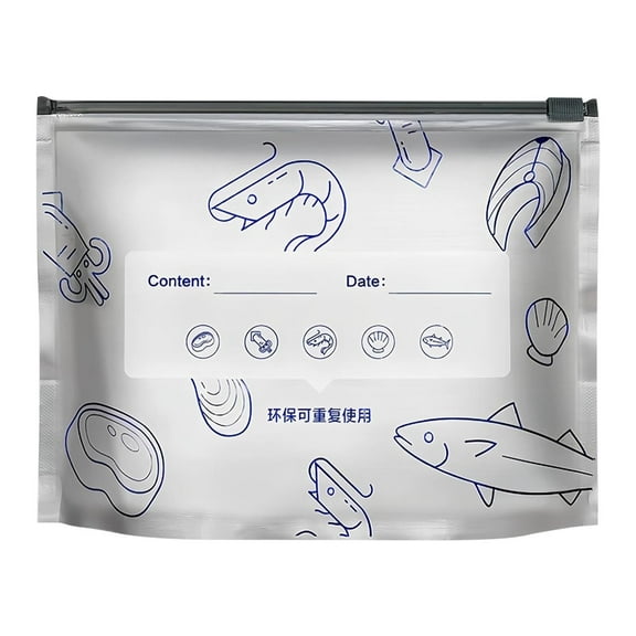 10PC Food-Grade Aluminum Foil Sealing Bags, Ziplock Bags for Refrigerator and Freezer Food Storage