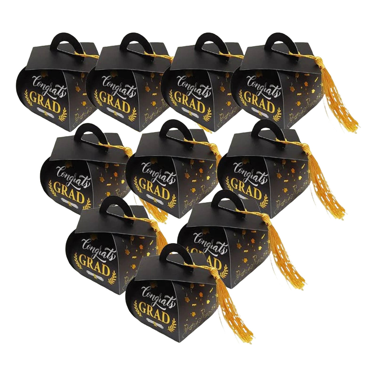 10PC Graduation Cap Gift Boxes, Graduation Candy Boxes Treat Box with ...