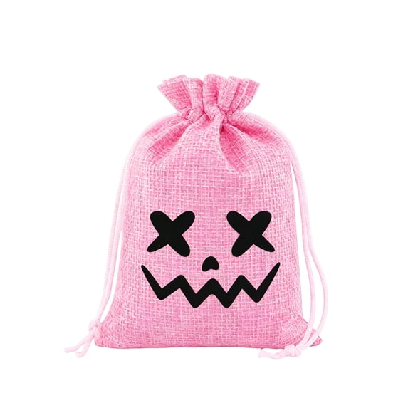 10PC Halloween Burlap Bags Burlap Candy Bags Treat Bags with Drawstrings for Halloween Party Supplies, Drawstring Trick or Treat Burlap Gift Bags,3.9x5.5 Inch