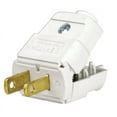 thumbnail image 1 of 10PC Leviton Leviton 036-00101-2WP Polarized Light Duty 2-Wire Plug, 15Amp, White, 1 of 1