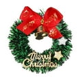 thumbnail image 1 of 10PC Merry Christmas Five-Pointed Star Mini Wreath with Bell Bow Vine Circle for Holiday Tree Decorations and Festive Ornaments, 1 of 8
