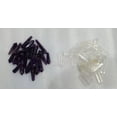 thumbnail image 1 of 10PC Mini Dream Amethyst & Clear Quartz Double-Point Obelisk Crystal Wand, 1 of 4