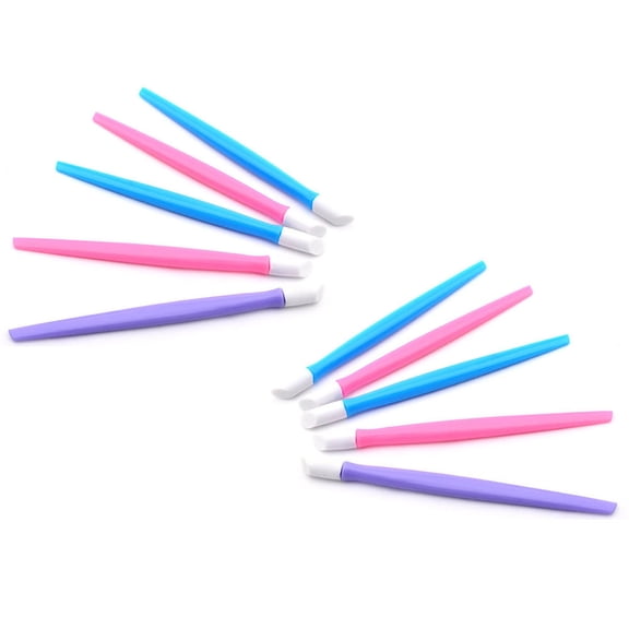 10PC Orange Wood Cuticle Pusher Stick, 9.7cm, Random Color, for Manicure and Pedicure, Double Ended