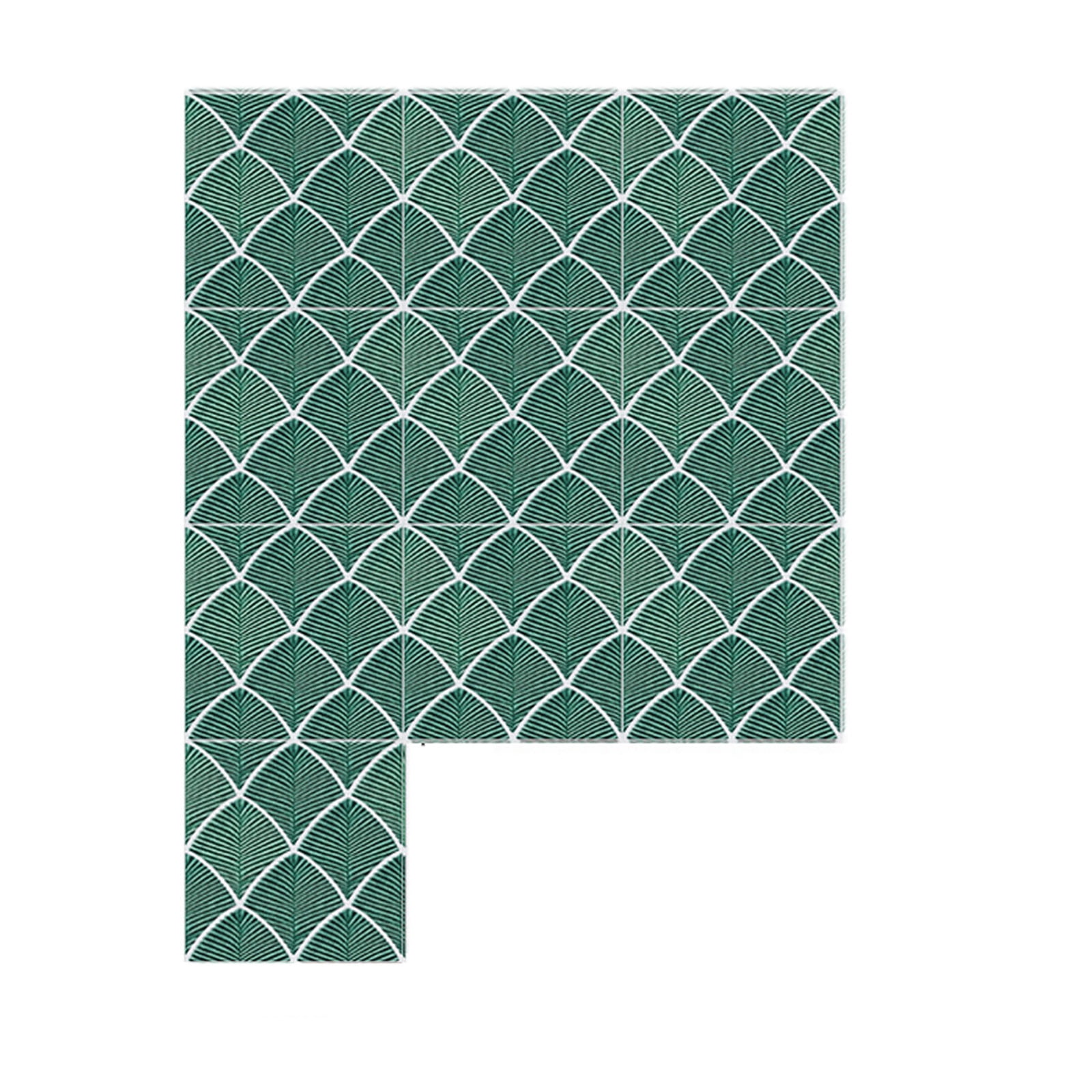 10PC Palm Leaf Membrane Mosaic Tile Wall Stickers 10x10cm SelfPaste