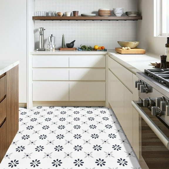 10PC Peel Stick Floor Tiles 7.9x7.9” Grey Waterproof Vinyl Self-Adhesive Non-Slip DIY for Bathroom Kitchen Covers 4.3 Sq Ft