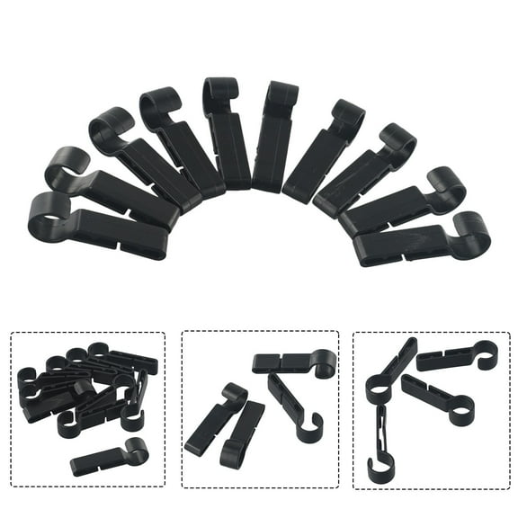 10PC Plastic Helmet Clips Headlamp Hard Hat Safety Cap Hook