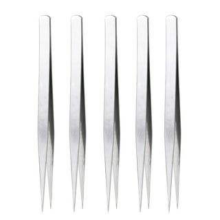 FAGINEY 5Pcs Curved Sewing Tweezers Stainless Steel Fine Tip Smoothing  Surfaces Light Weight Sewing Machine Accessories,Sewing Machine