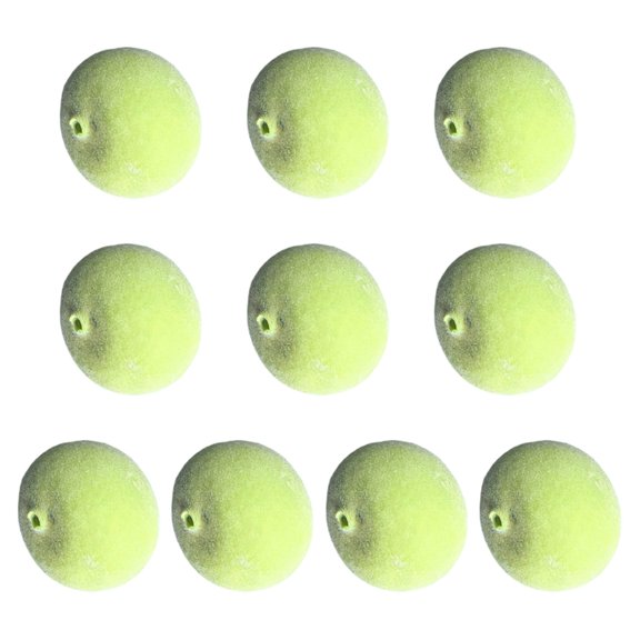 10PC Realistic Foams Fruit Replicas Artificial Green Plums Durability Decorative Centerpieces Arrangement Artificial Fru