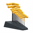thumbnail image 1 of Bondhus 10pc SAE T-Handle Hex Wrench Set Model 13390 3/32 inch–3/8 inch Yellow, 1 of 3