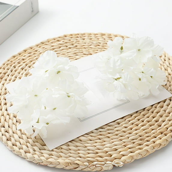 10PC Silk Fabric Floral Arrangements, Handcrafted Artificial Blossom Headpieces for Wedding Party Home Decorations, Realistic DIY Craft Supplies with Petals for Bridal Accessories, Event Ornaments