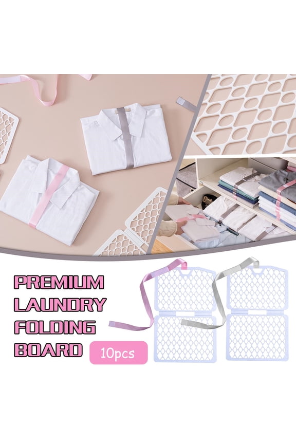 10PC T Shirt Folding Board T Shirt Clothes Folder Laundry Organizer Durable Tool Plastic Easy and Fast Folding Board for Kid Children and Adult to Fold Clothes
