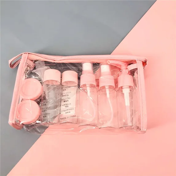 10PC Travel Mini Makeup Bottles Set, Plastic Transparent Empty ...
