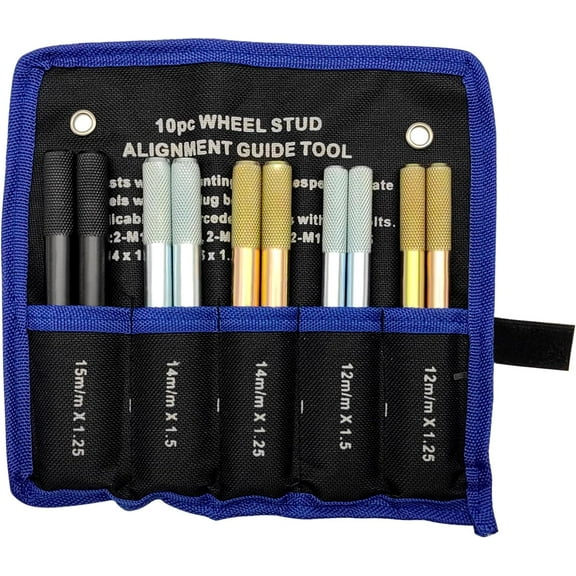 10PC Wheel Alignment Pin,Wheel Fixing BoltsBlack Wheel Hanger Alignment Pin Guide Tool,Wheel Lug Bolt Automotive Mechanic Tool,Tool for Changing Tires on Cars with Lug Bolts,