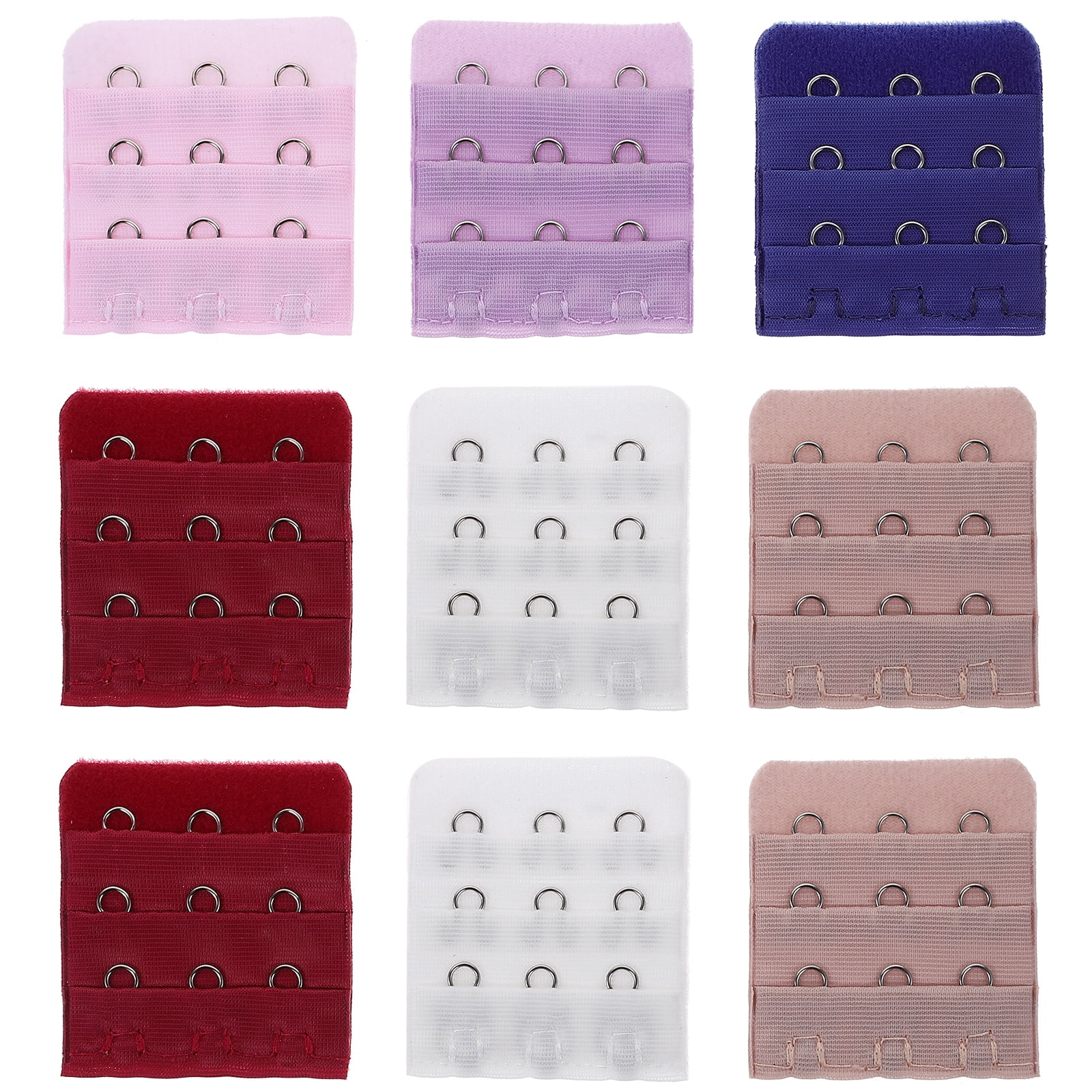 10PC Women's Bra Extenders Brassiere Extension Hooks Narrow 3 Rows 3 Buttons Bra Underwear