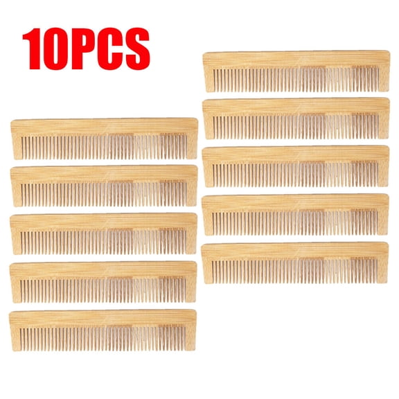 10PC Wooden Comb Bamboo Massage Hair Beard Comb Natural Anti-static Hair Brushes USA