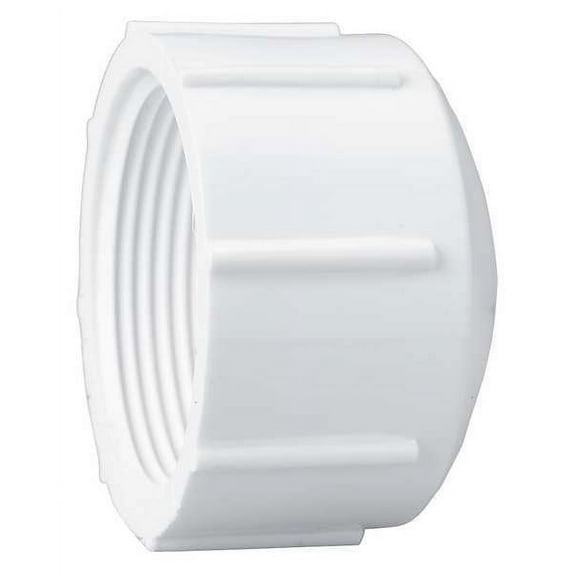 10PC ZoroSelect PVC Cap, FNPT, 1-1/4 in Pipe Size