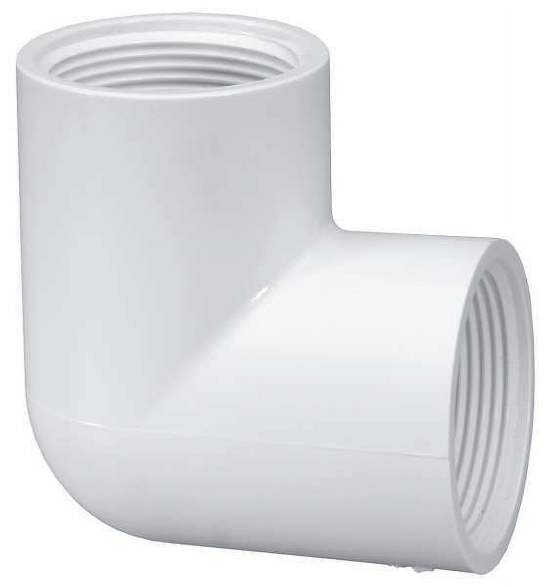 10 pc, Zoro Select PVC Elbow, 90 Degrees, FNPT x FNPT, 1/2 in Pipe Size