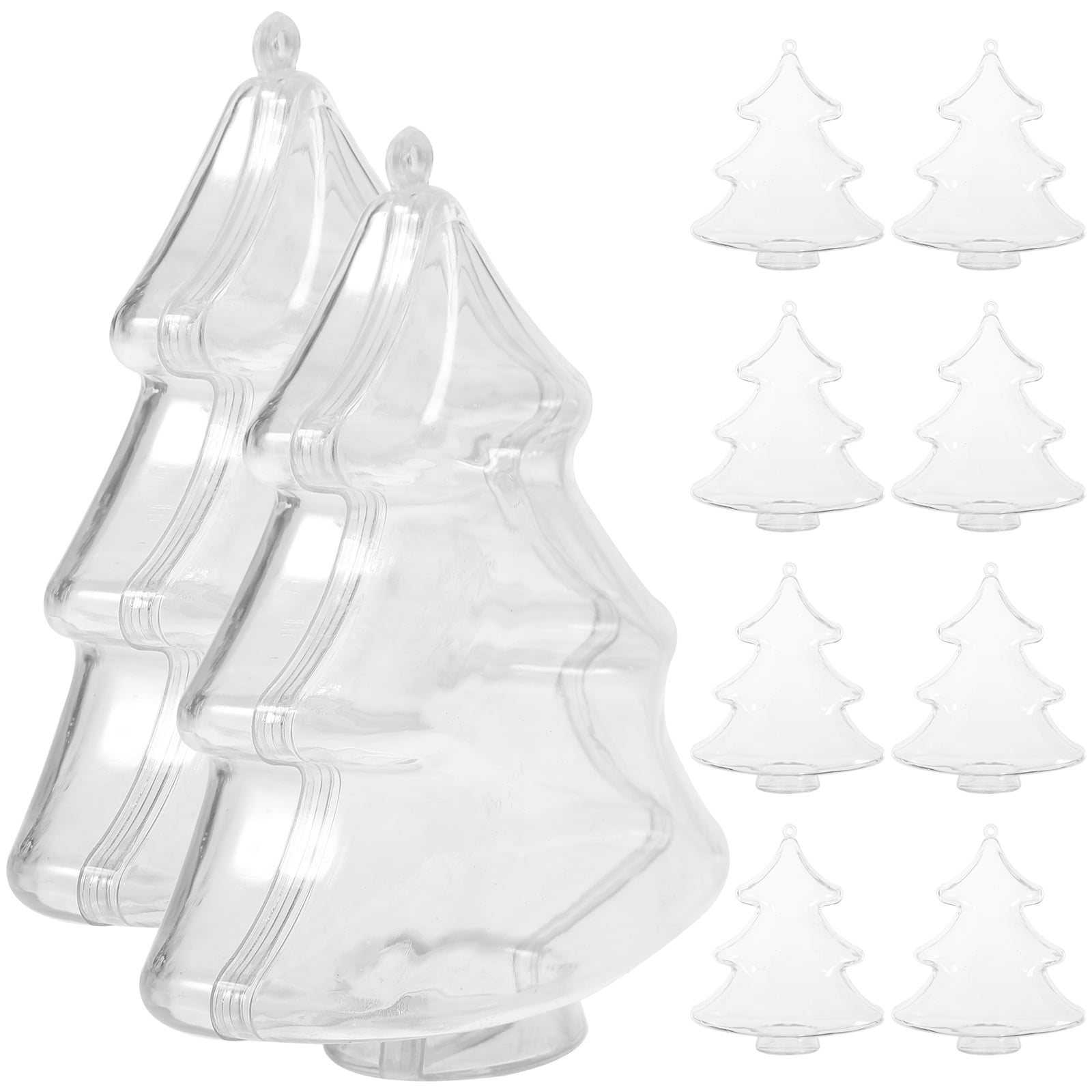 10pcs-10cm-diy-clear-plastic-fillable-christmas-tree-shaped-ball-craft