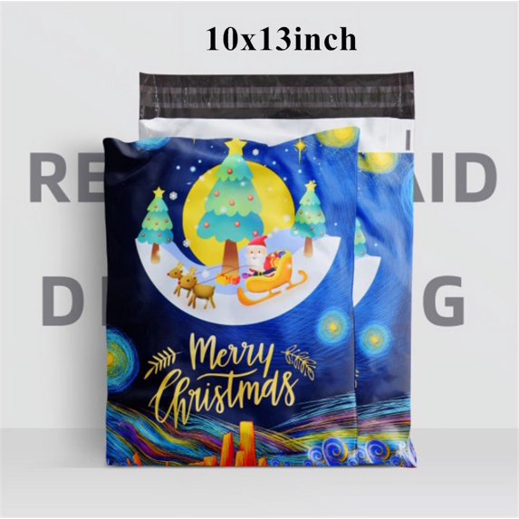 10PCS 10x13" Purple Poly Mailer Adhesive Envelope Bags Portable T-shirt Dress Underwear Gifts Boxes Packaging Shipping Pouches (Style EE,10PCS)